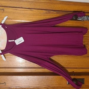 ☀️NEW☀️Magenta Solid Open Shoulder Top